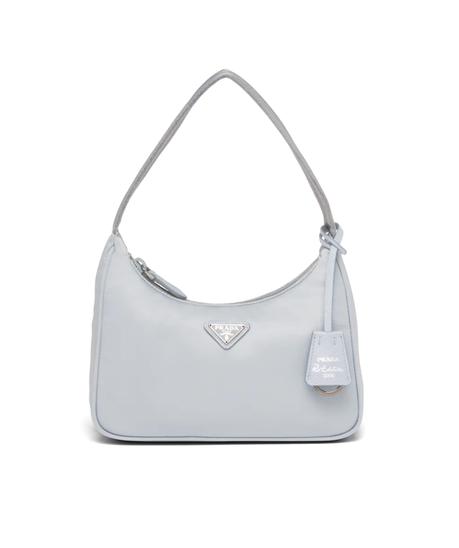 PRADA 00s Light green knit hand bag
